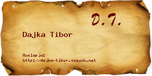 Dajka Tibor névjegykártya